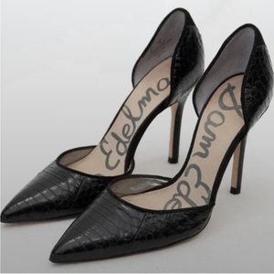 Sam Edelman black snake print heels